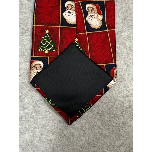 Claybrooke Christmas Silk Santa Printed Neck Tie - Picture 5 of 6